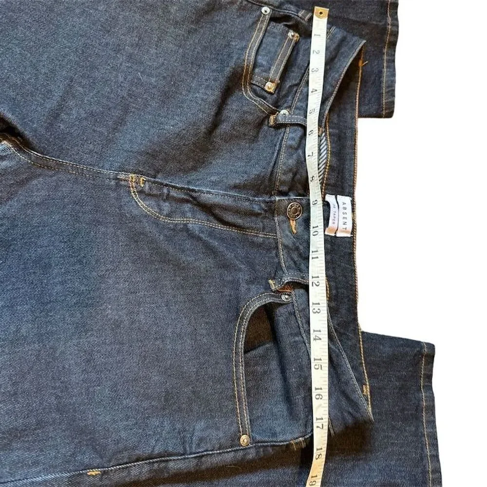 Absent Men's Blue Denim Jeans Tapered Leg 5-Pocket Mid Rise Size 34